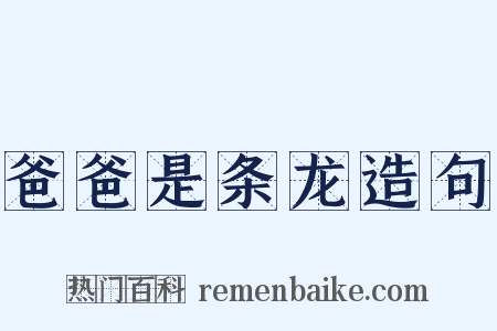 爸爸是条龙造句是什么意思的图片